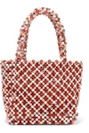 LOEFFLER RANDALL MINA SMALL BEADED SATIN TOTE