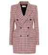 Balenciaga Hourglass Double-breasted Wool Blazer In Pink
