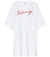 BALENCIAGA LOGO COTTON T-SHIRT,P00402948