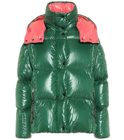 Moncler Parana Hooded Down-filled Coat In Green