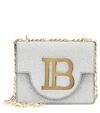 BALMAIN BBAG 18 GLITTER CROSSBODY BAG,P00394564