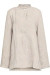 ACNE STUDIOS STRIPED LINEN-BLEND TUNIC,3074457345625841222