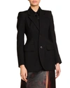 Balenciaga Hourglass Woollen Jacket In Black