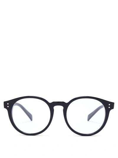 Celine Round Acetate Glasses In Black