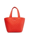 Mz Wallace Medium Metro Tote In Tiger Lily Bright Orange