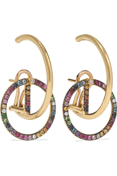 Ana Khouri Brigid 18-karat Gold, Sapphire And Diamond Earrings