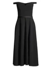 JASON WU COLLECTION Off-The-Shoulder Stretch Crepe Midi Dress