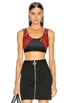 Givenchy Sport Logo Sports Bra Top In Black In Black & Red