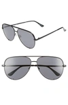 Quay X Desi Perkins High Key 62mm Aviator Sunglasses - Black/ Smoke