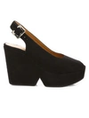 CLERGERIE Dylan 2 Suede Slingback Wedges
