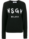 Msgm Logo-print Sweatshirt In Black