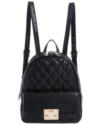 Guess Tiggy Bowery Backpack In Black/gold