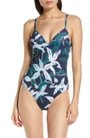 TORY BURCH FLORAL ONE-PIECE SWIMSUIT,58272
