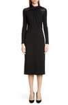 JASON WU COLLECTION COLLECTION LONG SLEEVE TWIST PONTE DAY DRESS,P1912012A