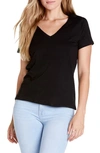 Michael Stars Skyler Relaxed V-neck Tee In Black