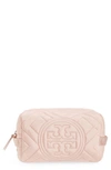TORY BURCH FLEMING QUILTED NYLON COSMETICS BAG,55322