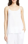 Eileen Fisher Petite Organic Handkerchief Linen Camisole In White