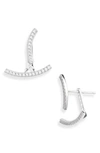 APM MONACO PAVE BAR DROP-BACK EARRINGS,AE8807OX