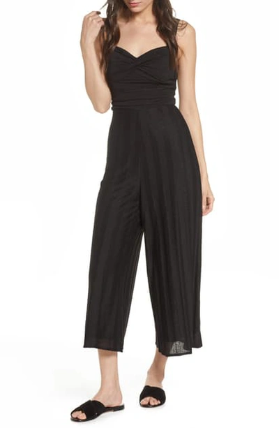 Ali & Jay First Fridays Sparkle Stripe Jumpsuit In Black