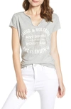 ZADIG & VOLTAIRE TUNISIEN ART IS TRUTH STARBURST SPLIT NECK COTTON TEE,WHTS7405F