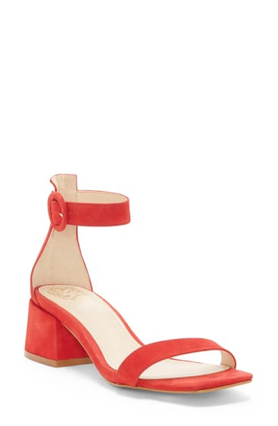 Vince Camuto Vallina Ankle Strap Sandal In Pomodoro Red