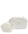Marc Jacobs Snapshot Dtm White Leather Cross-body Bag In Moon White