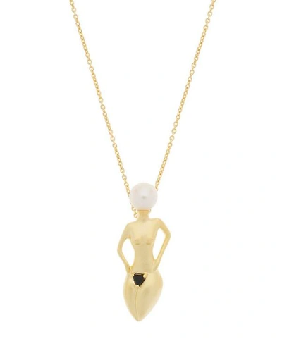 Anissa Kermiche Gold-plated Pauline L Pearl Body Pendant Necklace