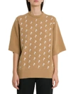 CHLOÉ SMAL HORSES EMBROIDERIES WOOL TEE,10971988