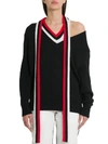 MONSE STRIPED DROPPED-SHOULDER KNIT WOOL SWEATER,10971970