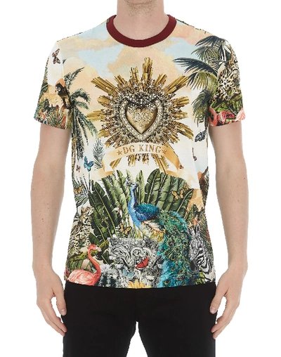 Dolce & Gabbana Dg King Graphic Print T-shirt In Multicolour