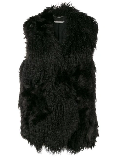 Stella Mccartney Shaggy Gilet In Black