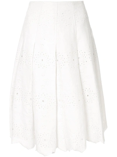 Bambah Victoria Denim Skirt In White