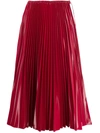FENDI FENDI 白褶皱半身裙 - 红色