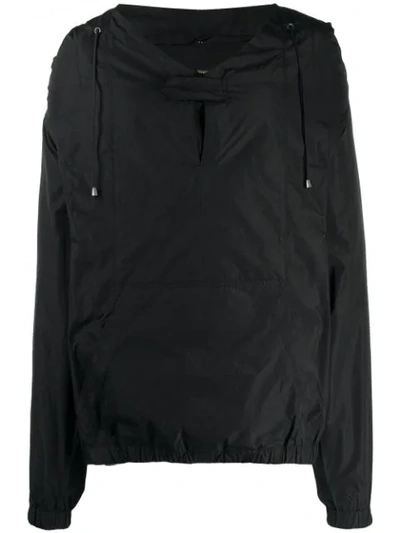 Vivienne Westwood Anglomania V-neck Hooded Jacket In Black