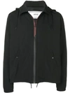 Ami Alexandre Mattiussi Heart Logo Patch Hooded Bomber Jacket In Black