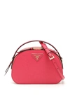 Prada Odette Top-handle Bag W/ Removable Crossbody Strap In Red