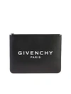 GIVENCHY BLACK BRANDED POUCH,10972688
