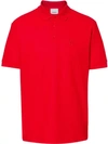 Burberry Red Eddie Polo In Red