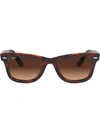 Ray Ban Classic Wayfarer Sunglasses In Brown
