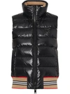 BURBERRY Icon Stripe Detail Down-filled Puffer Gilet