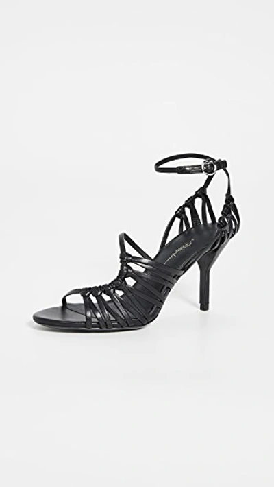 3.1 Phillip Lim Lily Knotted Leather Sandals In Black