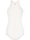 Rick Owens Ribbed Tank Top In 11 Milk