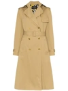VERSACE DOUBLE-BREASTED BELTED TRENCH COAT