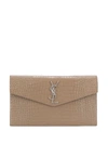 Saint Laurent Envelope Clutch In Neutrals