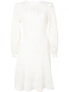 A.L.C A.L.C. KNITTED LONG SLEEVE DRESS - WHITE
