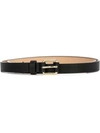 B-LOW THE BELT B-LOW THE BELT SLIM BUCKLED BELT - BLACK