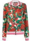 DOLCE & GABBANA FLORAL PRINT BOMBER JACKET