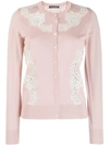 DOLCE & GABBANA LACE INSERT CARDIGAN