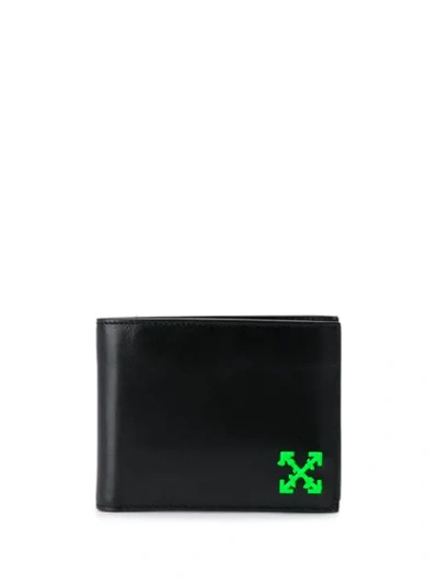 Off-white Embroidered Contrasting Arrows Bi-fold Wallet - 黑色 In Black