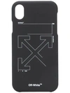 Off-white Arrow Logo Iphone X Case In Black